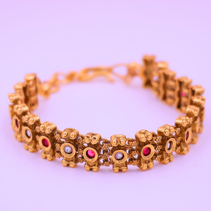 Gajra Gold Link Bracelet