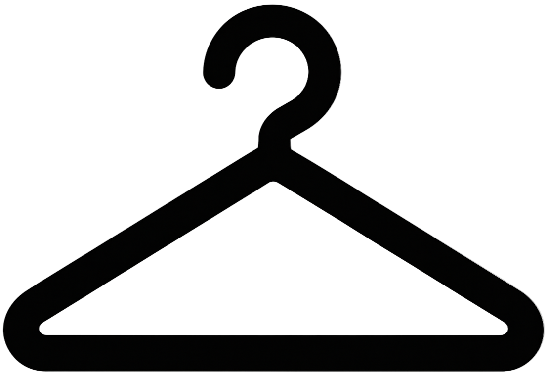 bold wardrobe hanger icon